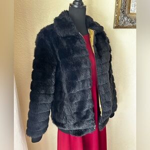 Black Faux Fur Jacket